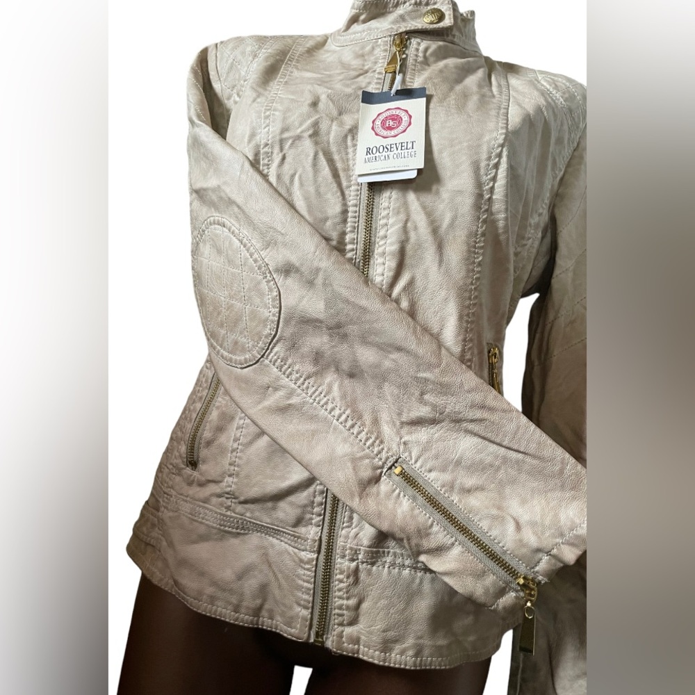 Treated Vegan Leather Jacket